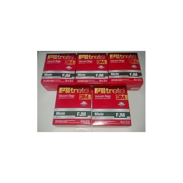 3M Miele Type FJM Premium HEPA Filtration Canister Vacuum Cleaner Bags + 5 Motor FJM Zoro